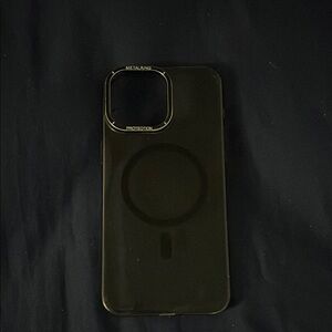 Metal Ring Protection Phone Case - Black